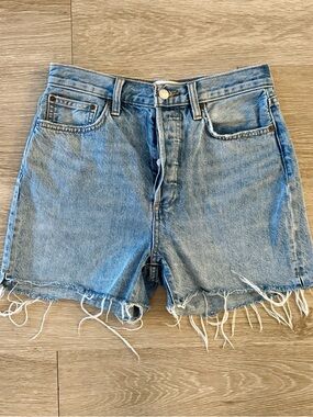 aritzia denim forum shorts